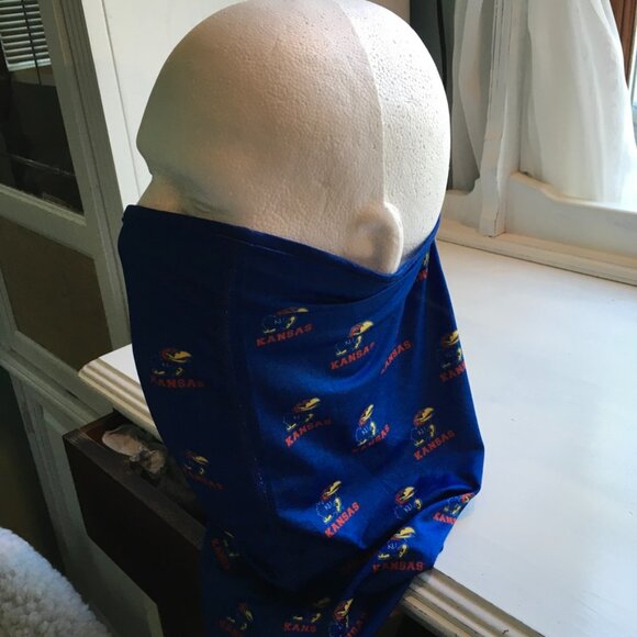 Kansas Jayhawks Print Logo Gaiter Scarf - Picture 2 of 4